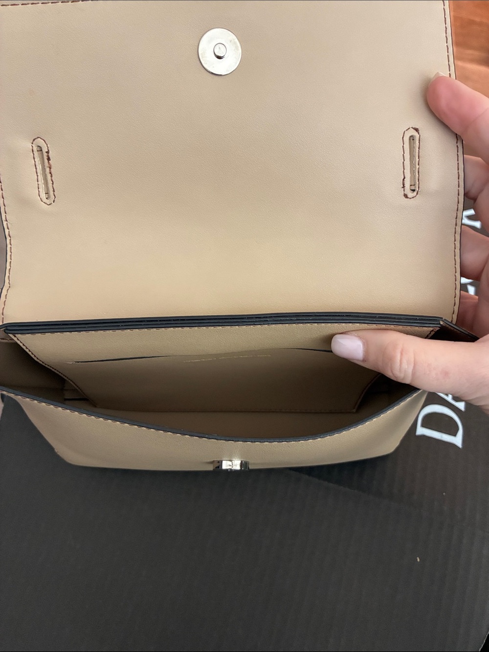 French Connection Classic Cream Knot-Detail Hand Bag - Picture 4 of 5